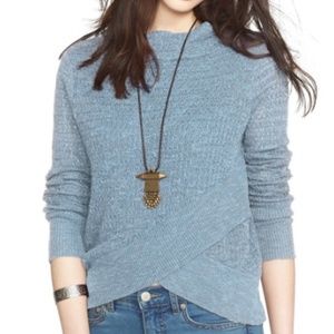 Brand New Free People Crossover Sweater - Blue